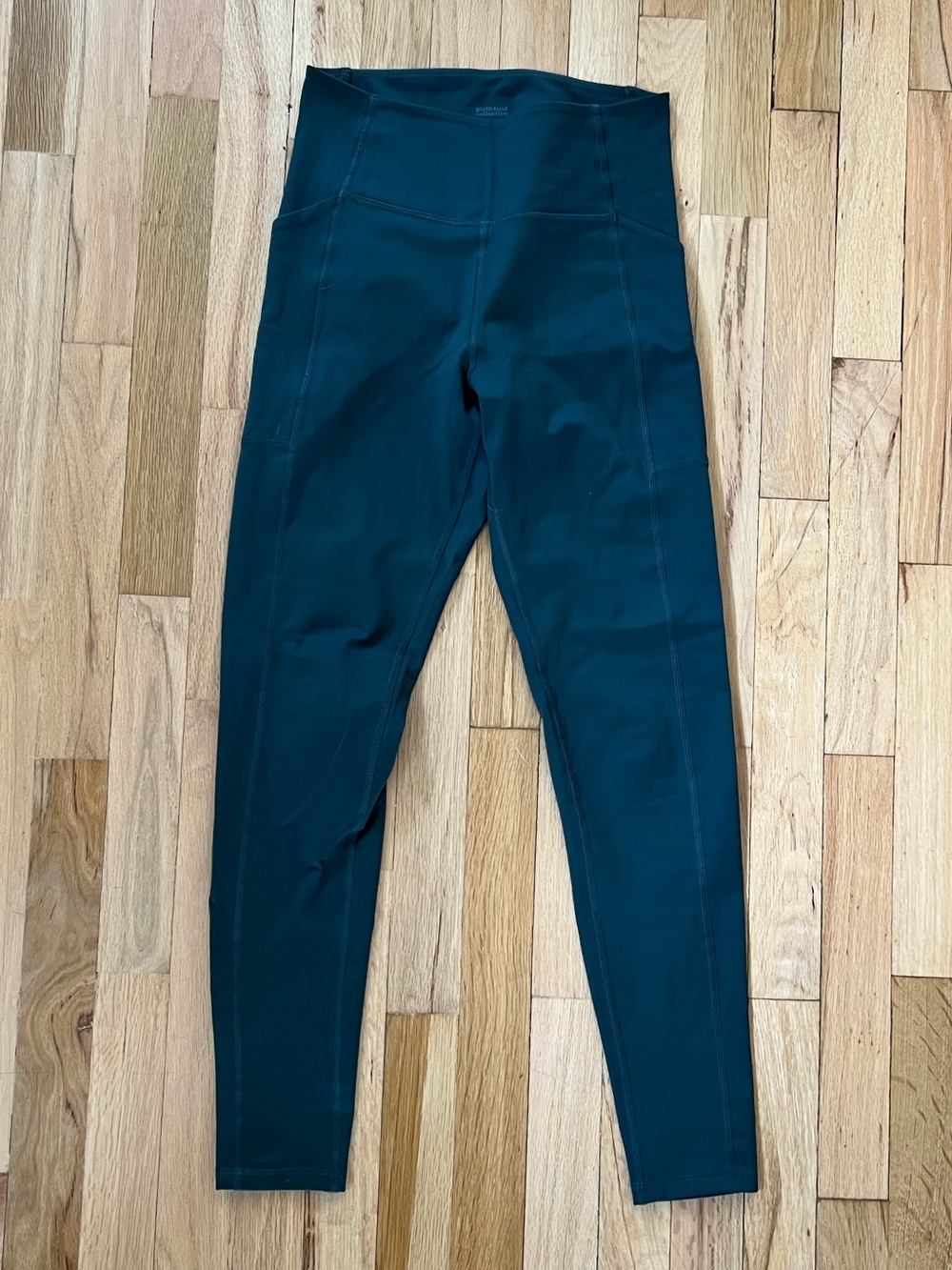 Girlfriend Collective deep green leggings - high waist